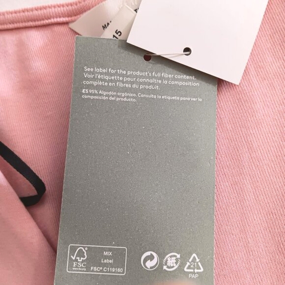 H&M Mama Maternity Top Tee Blouse Pullover Long Sleeve Pink Women's Size M NWT - Picture 4 of 16